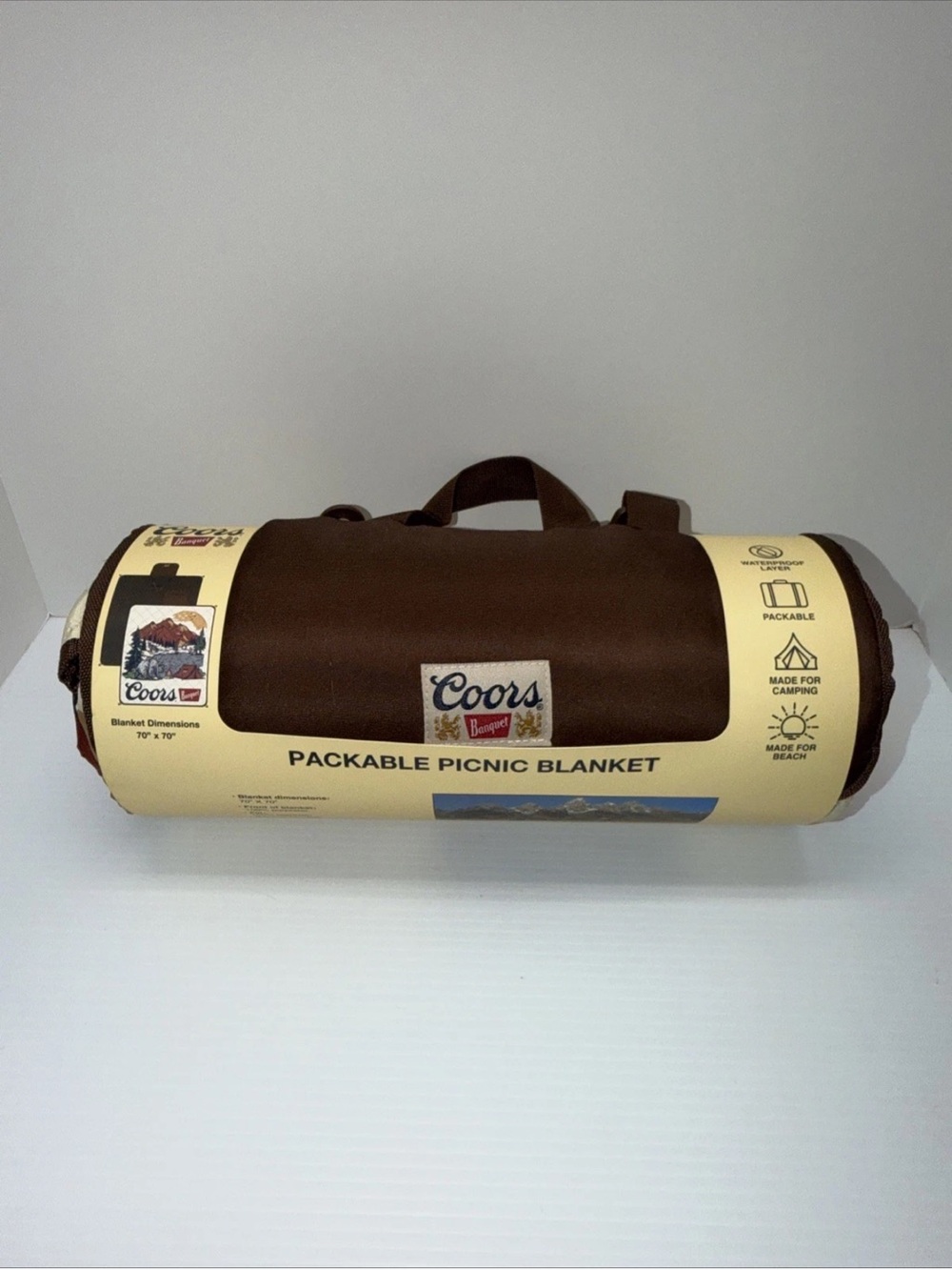 Coors Banquet Packable Picnic Blanket 70” X 70” NWT